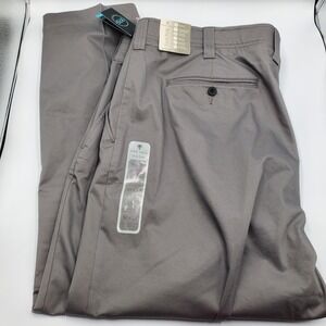 Oak Hill Mens Straight Fit Tech Pants Gray 50x28 Stretch Moisture Wicking